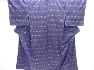 アンティーク　絣柄織り出し手織り紬着物